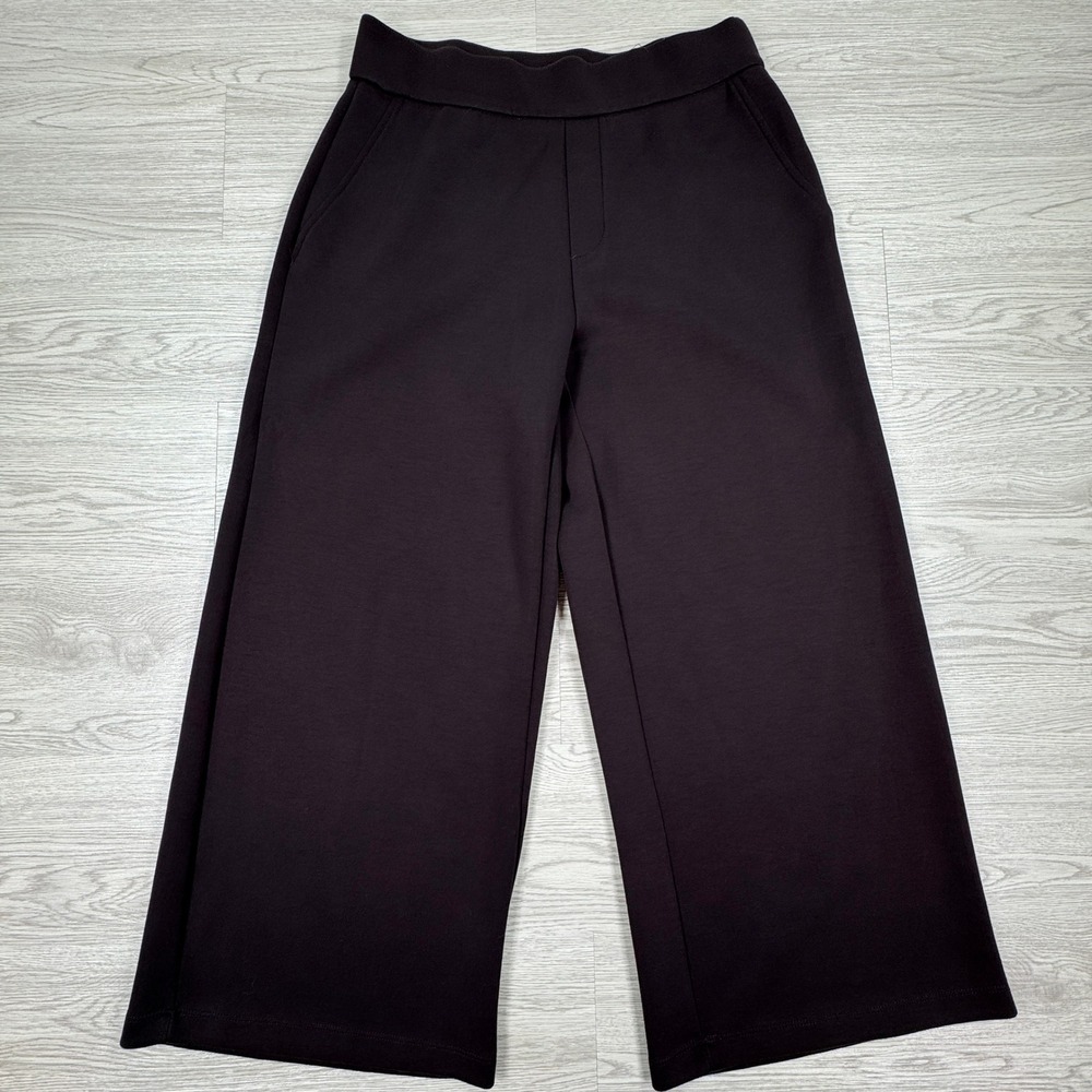 Truth by Republic Women's Wide Leg Pants Plum Burgundy Sz Med Cropped Pull On